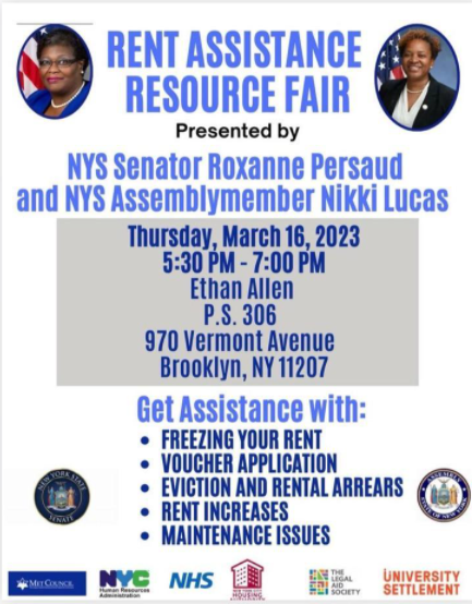 Rent Assistance Resources Fair info