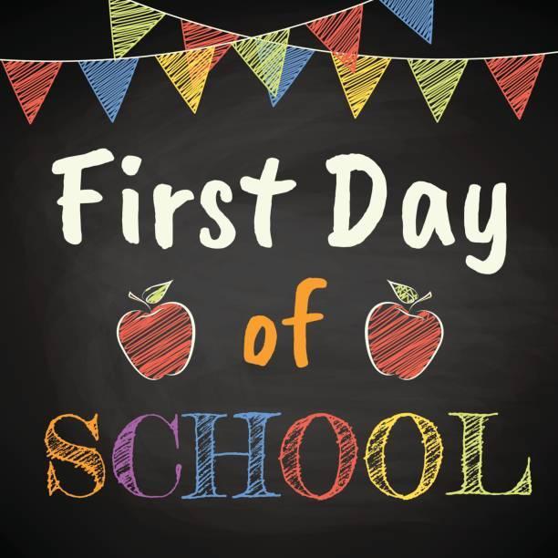 image showing first day of school graphic